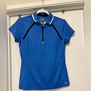 Izod Golf women’s 1/4 zip blue polo - size S
